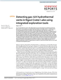 Detecting Gas-Rich Hydrothermal Vents in Ngozi Crater Lake Using
