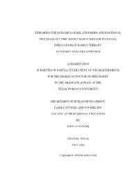 Exploring the Dynamics of Relationships and Emotional