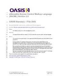 Extensible Access Control Markup Language (XACML) Version 1.0