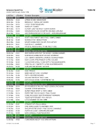 Schedule Quickprint TKRN-FM