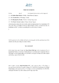 Writ of Summons