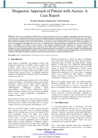 Diagnostic Approach of Patient with Ascites: a Case Report