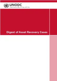 Digest of Asset Recovery Cases