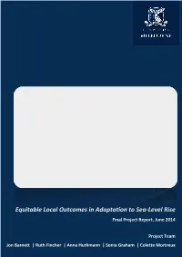 Equitable Local Outcomes in Adaptation to Sea-Level Rise: Final Project Report