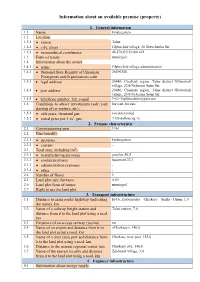 Information About an Available Premise (Property)