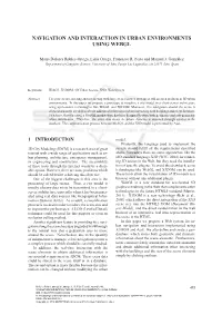 Navigation and Interaction in Urban Environments Using Webgl