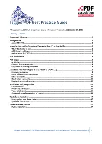 PDF/UA Competence Center | Structure Elements Best Practice Guide 0.1 1