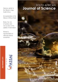 South African Journal of Science Volume 113 | Number 7/8 1 July/August 2017 News and Views Page 1 of 1