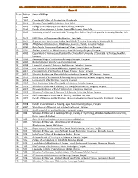 Sr. No. College Code Name of College 1 CH01 Chandigarh College Of