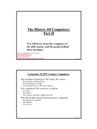 The History of Computers: Part II