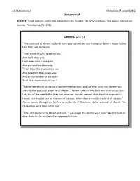 AC Documents Creation of Israel DBQ Document A