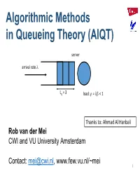 Algorithmic Methods in Queueing Theory (Alqt)