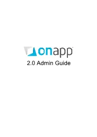Onapp Admin Guide