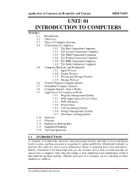 Unit: 01 Introduction to Computers