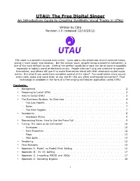 UTAU: the Free Digital Singer an Introductory Guide to Creating Synthetic Vocal Tracks in UTAU