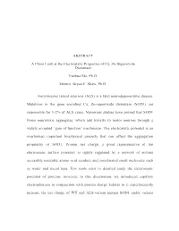 ABSTRACT a Close Look at the Electrostatic Properties of Cu, Zn