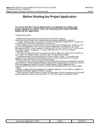 Before Starting the Project Application