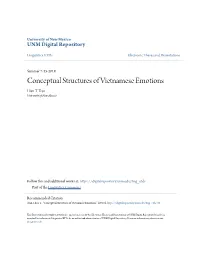 Conceptual Structures of Vietnamese Emotions Hien T