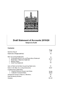 Draft Statement of Accounts 2019/20 Subject to Audit