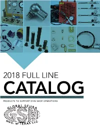 2018 Full Line Catalog Products to Support Dive Shop Operations Table of Contents