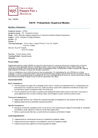24019 - Probabilistic Graphical Models