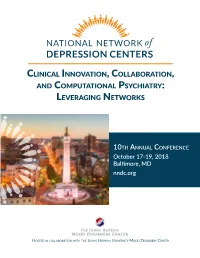 Clinical Innovation, Collaboration, and Computational Psychiatry: Leveraging Networks