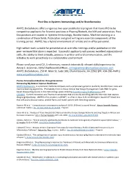 Post-Doc in Systems Immunology And/Or Bioinformatics AMPEL