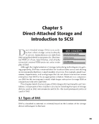 Chapter 5 Direct-Attached Storage and Introduction to SCSI