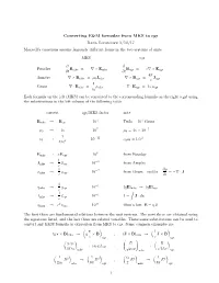 Converting E&M Formulae from MKS To