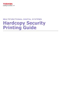 Hardcopy Security Printing Guide