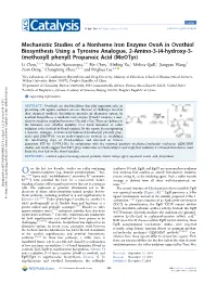 Mechanistic Studies of a Nonheme Iron Enzyme Ovoa in Ovothiol