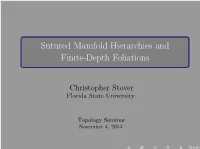 Sutured Manifold Hierarchies and Finite-Depth Foliations
