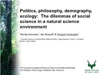 The Dilemmas of Social Science in a Natural Science Environment