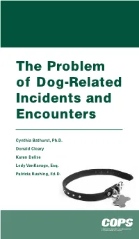 The Problem of Dog-Related Incidents and Encounters