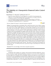 The Stability of a Nanoparticle Diamond Lattice Linked by DNA