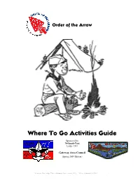 Where to Go Activities Guide