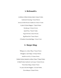 2. Burger King