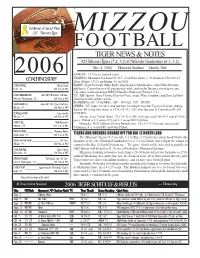 2003 FB Game Notes