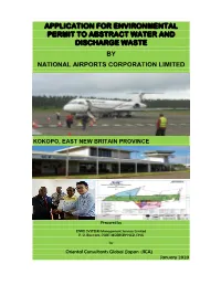 Application for Environmental Permit to Abstract Water and Discharge Waste