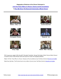Biographical Sketches of the Slaves Portrayed In