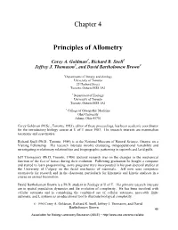 Chapter 4 Principles of Allometry