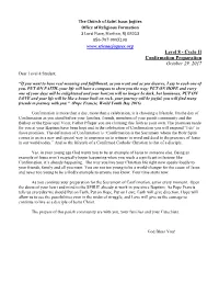 Confirmation Preparation Overview