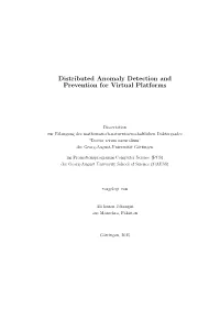 Distributed Anomaly Detection and Prevention for Virtual Platforms