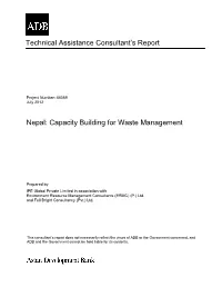 Nepal Capacity Building for Waste Management