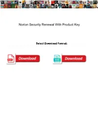Norton Security Renewal with Product Key