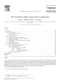 Photosensitized Singlet Oxygen and Its Applications