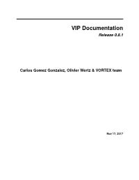 VIP Documentation Release 0.8.1