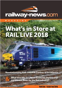 & What's in Store at RAIL LIVE 2018