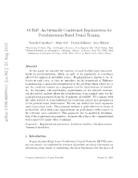 Ocrep: an Optimally Conditioned Regularization for Pseudoinversion