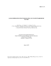 Sonoluminescence Test for Equation of State in Warm Dense Matter